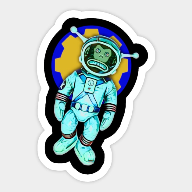 Space monkey Sticker by Thomasky